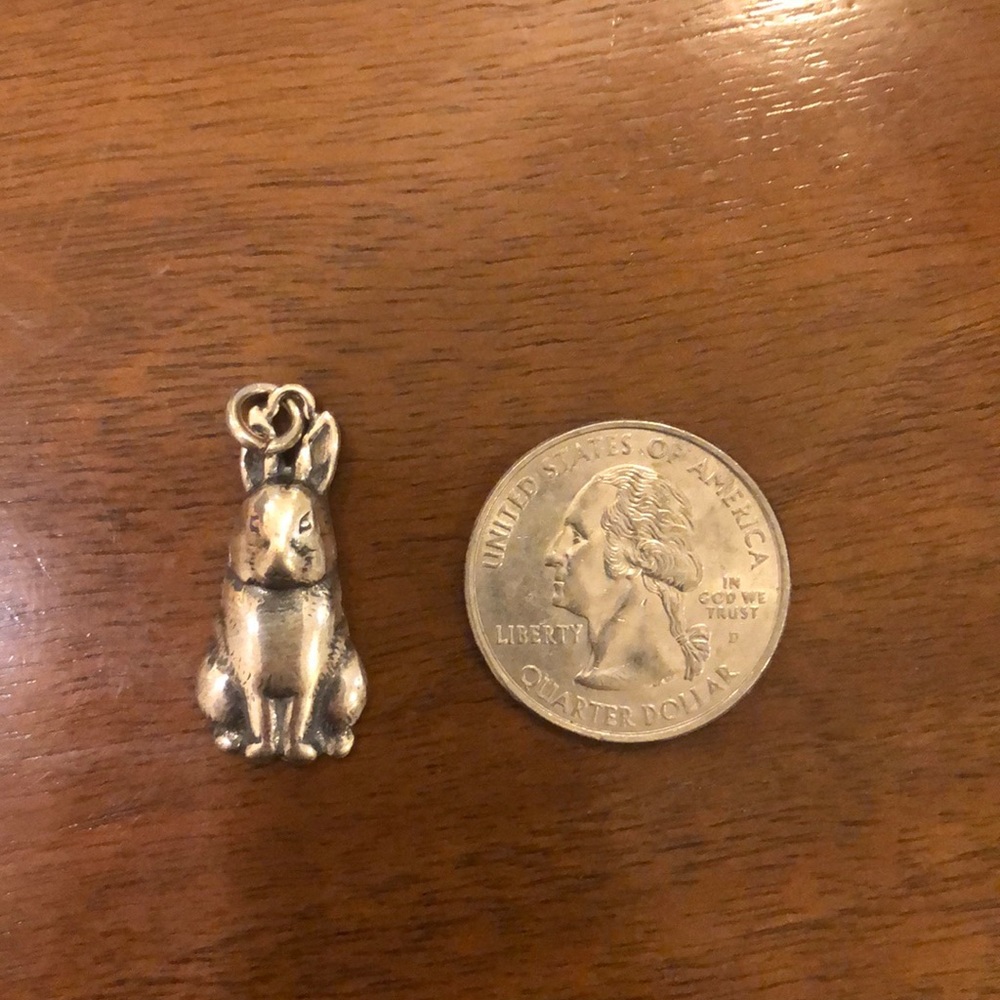 Silver Bunny charm - Picture 2 of 3